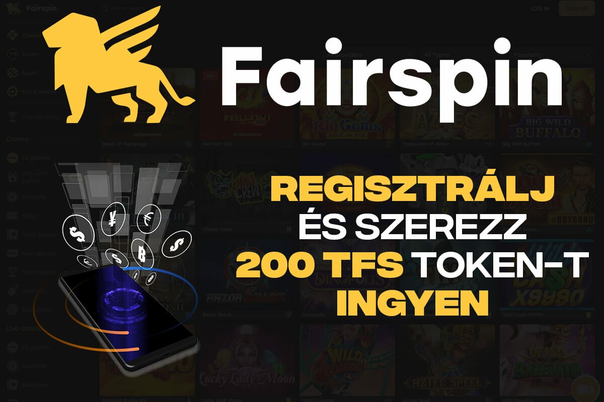 Fairspin, logó, kriptó, token, ingyen, regisztráció